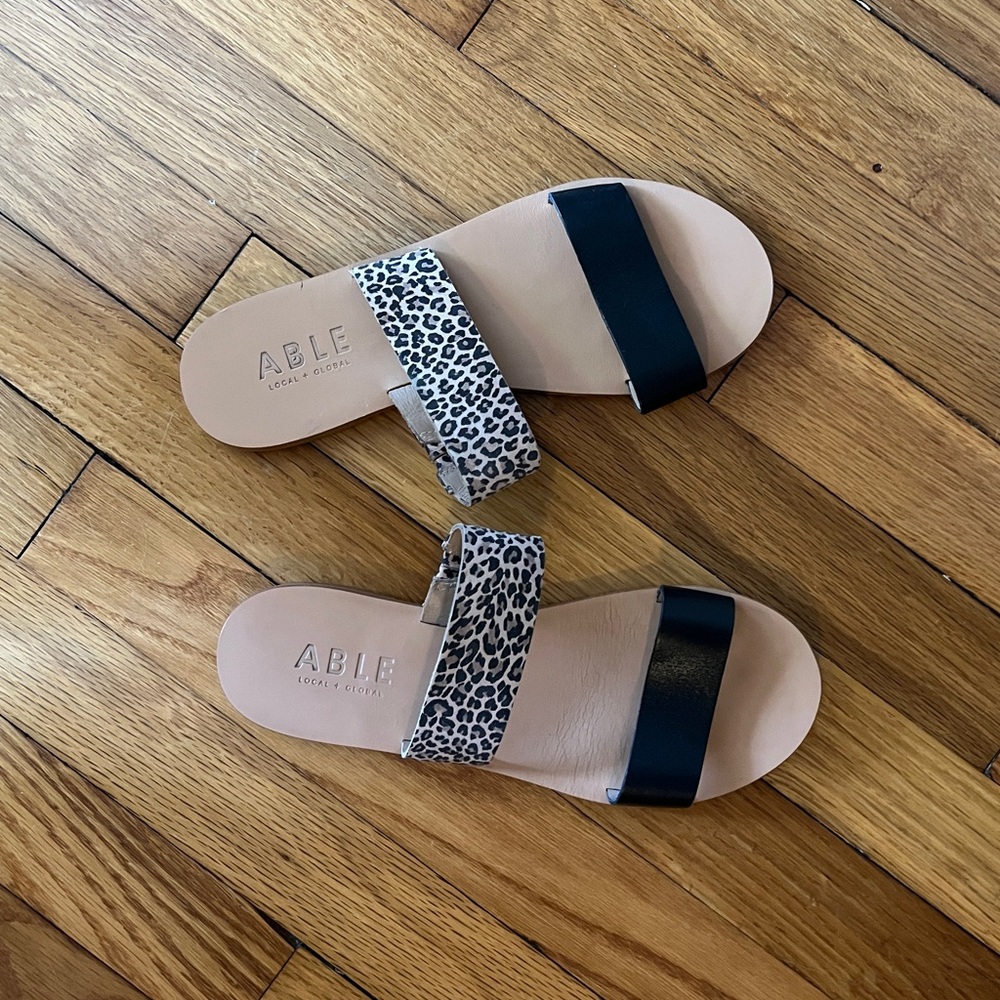 Able Leopard Joselyn Sandals - Picture 1 of 2